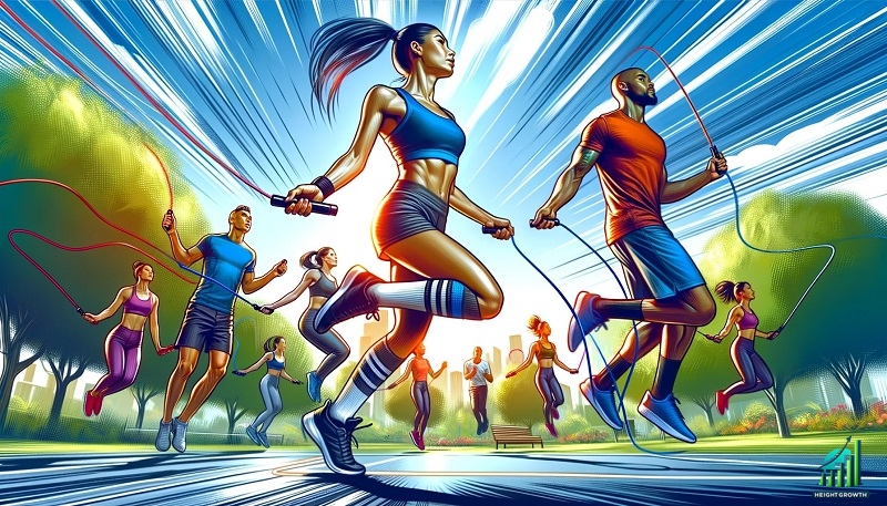 Jump rope exercises effectively burn calories.