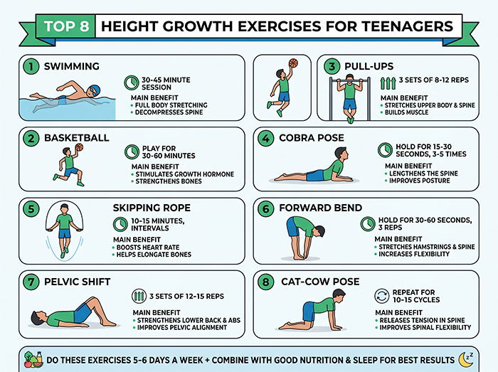 Best Height Growth Exercises for Teenagers